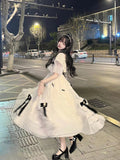 Vintage Ball Gown Off The Shoulder White Chiffon Summer 18th Birthday Dress Lolita Dress Birthday Outfits HZ1121